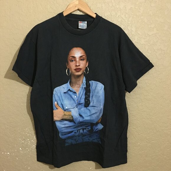 Hanes Other - Sade All Over Print AOP T-Shirt XL Hanes Faded Black Single Stitch Modern
